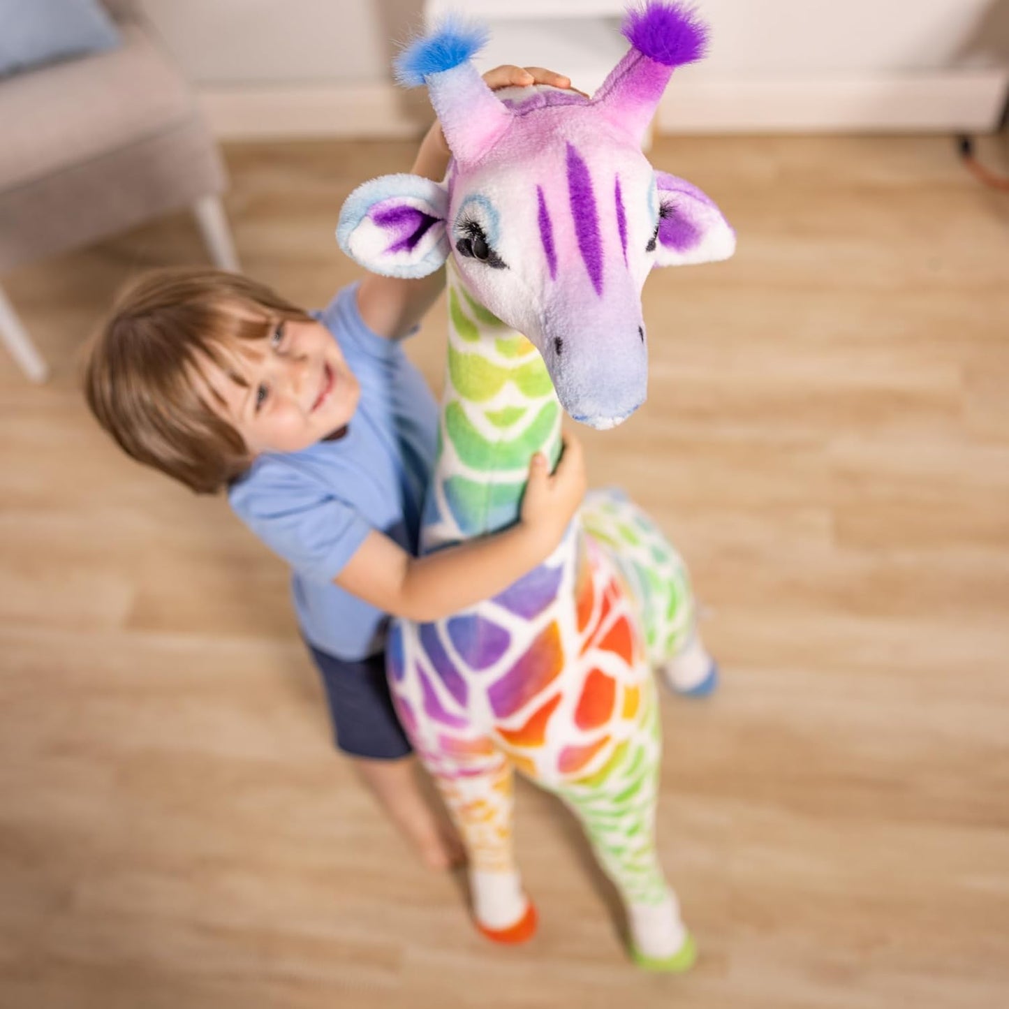Rainbow Plush Giraffe