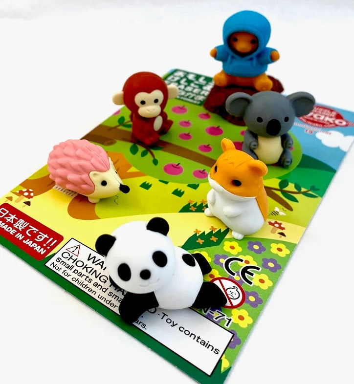 *kawaii Animal Eraser Set