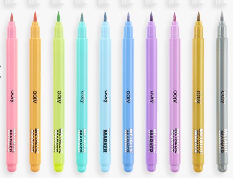 Metallic Brush Markers