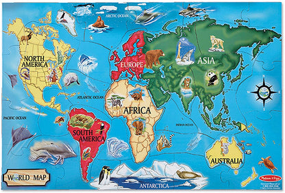 Lj World Map Floor Puzzle