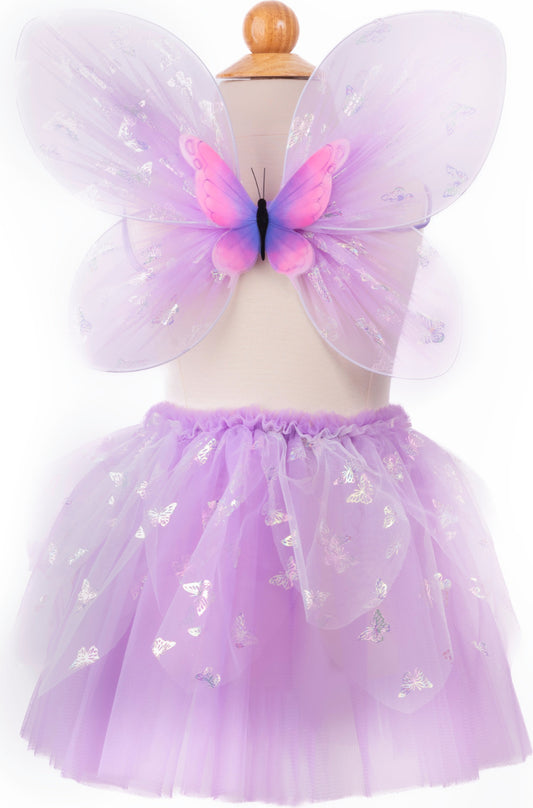 Flutter Butterfly Skirt & Wings Purple Size 4-6