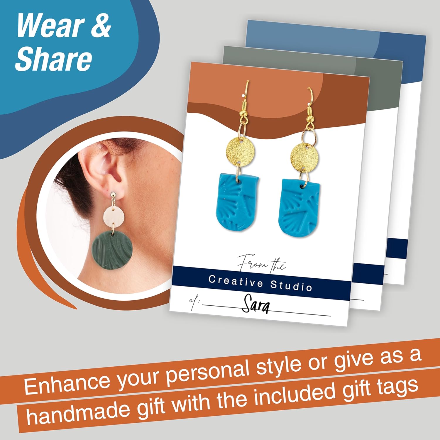 *texture Clay Earrings