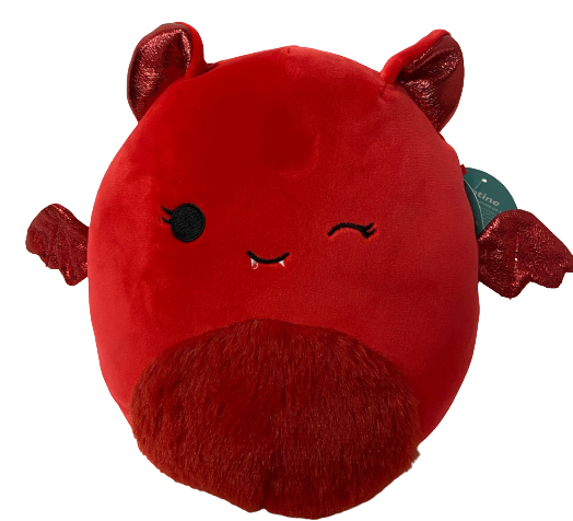 *squishmallow 8 Bat Red
